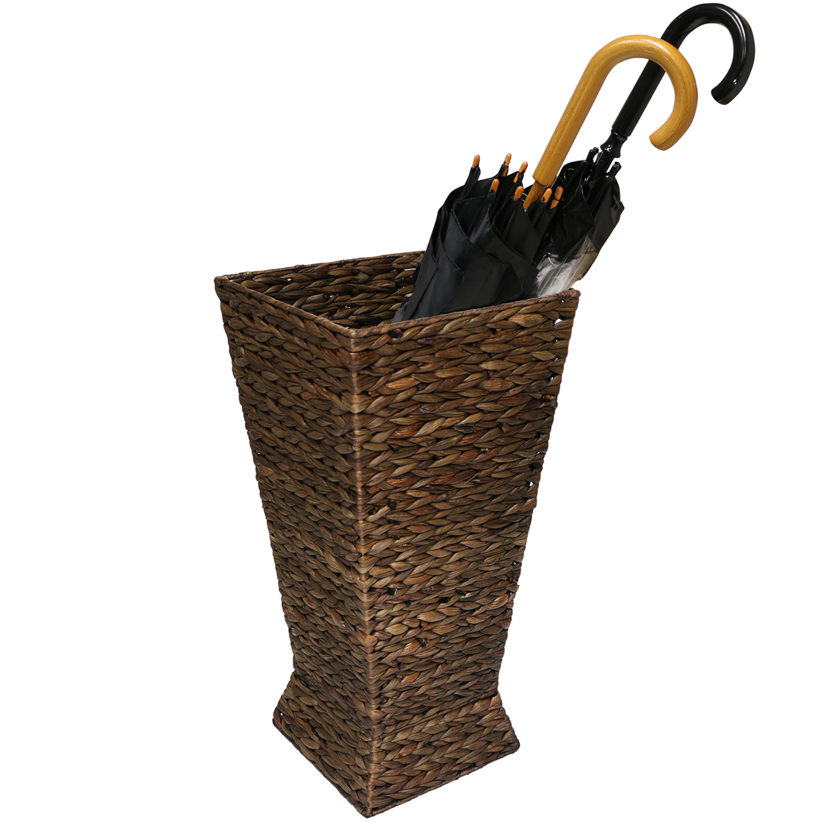 HARTLEYS WOVEN WICKER HALLWAY UMBRELLA BASKET STAND/WALKING STICK RACK